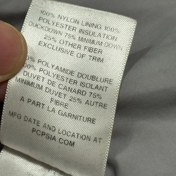 Patagonia Jacket Men's Small Gray Quilted Goose Down Parka Outdoors Hiking Gorp - Picture 10 of 12